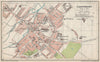 CANTERBURY. Vintage town city map plan. Kent 1950 old vintage chart