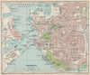 PORTSMOUTH. Vintage town city map plan. Hampshire 1950 old vintage chart