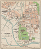 SALISBURY. Vintage town city map plan. Wiltshire 1950 old vintage chart