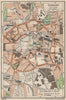 COVENTRY. Vintage town city map plan. Warwickshire 1950 old vintage chart