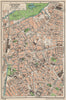LEICESTER. Vintage town city map plan. Leicestershire 1950 old vintage