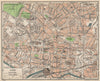 LEEDS. Vintage town city map plan. Yorkshire 1950 old vintage chart
