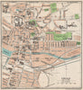 LINCOLN. Vintage town city map plan. Lincolnshire 1950 old vintage chart