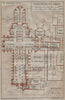 WESTMINSTER ABBEY. Vintage map plan. London 1919 old antique chart
