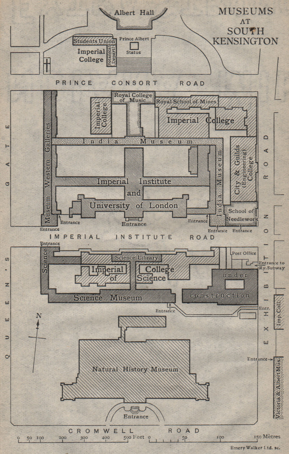 ALBERTOPOLIS. South Kensington museums. Natural History Science India 1919 map