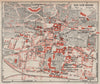 AIX-LES-BAINS. Vintage town city map plan. Savoie 1923 old antique chart