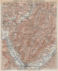 MASSIF DE LA GRANDE CHARTREUSE. Vintage map. Grenoble. Les Echelles. Isère 1923
