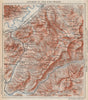 URIAGE & ENVIRONS. Vizille Domène Livet Chamrousse. Vintage map. Isère 1923