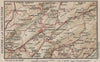 LA CHAUX-DE-FONDS ENVIRONS. Vintage map. Le Locle. St-Imier. Switzerland 1930