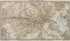 GRINDELWALD ENVIRONS. Wengen Faulhorn Lauterbrunnen. Vintage map plan 1930