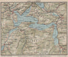 LAKE LUCERNE. Vierwaldstättersee. Luzern Altdorf Emmetten Engelberg 1930 map