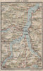 LAKE COMO. Lecco Menaggio Bellagio. Vintage map plan. Lago de Como. Italy 1930