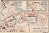 WINDSOR CASTLE. Vintage map plan. Berkshire 1935 old vintage chart