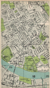 FULHAM.Putney Bridge Parsons Green Earl's Court Walham Green W Brompton 1935 map