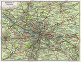 ENVIRONS OF GLASGOW. Vintage town city map plan. Paisley. Scotland 1967