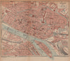 ROUEN. Vintage town city map plan. Seine-Maritime 1925 old vintage chart