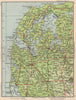 NORTH WEST JUTLAND. Viborg Ringkobing Mors Silkeborg Skive. Denmark 1955 map