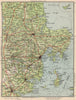 EAST JUTLAND. Aarhus Randers Horsens Vejle Viborg. Denmark 1955 old map