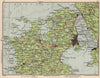 ZEALAND SJAELLAND. Kobenhavn Copenhagen Malmo Helsingor. Denmark 1955 old map