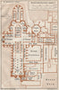 WESTMINSTER ABBEY. Vintage map plan. London 1922 old antique chart