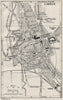 LISIEUX. Vintage town city map plan. Calvados 1926 old vintage chart