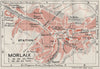 MORLAIX. Vintage town city map plan. Brittany 1926 old vintage chart