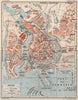 BREST. Vintage town city map plan. Finistère 1926 old vintage chart