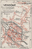 VENDÔME VENDÔME. Vintage town city map plan. Loir-et-Cher 1926 old vintage