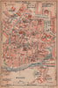 BEAUVAIS. Vintage town city ville map plan carte. Oise 1922 old antique