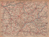 PICARDY PICARDIE. Amiens St Quentin Montdidier Soissons Compiègne Laon 1922 map