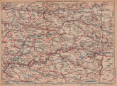 AISNE & MARNE VALLEYS. Reims Meaux Soissons Épernay Champagne Oise 1922 map