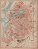 METZ. Vintage town city ville map plan carte. Moselle 1922 old antique