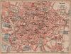 DIJON. Vintage town city ville map plan carte. Côte-d'Or 1922 old antique