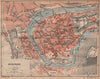BESANÇON BESANCON. Vintage town city ville map plan carte. Doubs 1922 old