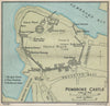 PEMBROKE CASTLE. Vintage map plan. Wales 1926 old vintage chart