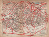 BOIS DE MEUDON. Vintage map plan. Sèvres Chaville Vélizy Clamart. Yvelines 1922