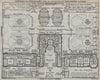 CHÂTEAU DE VERSAILLES. Ground floor. Parterres. Vintage map. Yvelines 1922
