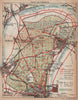 FORÊT DE ST. GERMAIN-EN-LAYE. Vintage map. Poissy Maisons-Lafitte Yvelines 1922
