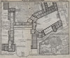 PALAIS DE FONTAINEBLEAU. 1er étage. 1st floor. Vintage map. Seine-et-Marne 1922