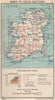 IRELAND. Index map. Vintage map plan. Ireland 1949 old vintage chart
