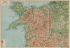 NORTH WALES. Anglesey Caernarvon Merioneth Montgomery Denbigh Flint 1936 map