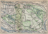 BOIS DE VINCENNES. Vintage map plan. Val-de-Marne 1927 old vintage chart
