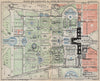 PARC DE VERSAILLES. Vintage map plan. Jardins. Park Gardens. Yvelines 1927