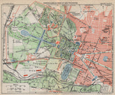 VERSAILLES. Parc Trianons Gardens. Vintage map plan. Yvelines 1927 old