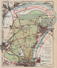 FORÊT DE ST. GERMAIN-EN-LAYE. Vintage map. Poissy Maisons-Lafitte Yvelines 1927