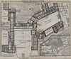 PALAIS DE FONTAINEBLEAU. 1er étage. 1st floor. Vintage map. Seine-et-Marne 1927