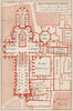 WESTMINSTER ABBEY. Vintage map plan. London 1947 old vintage chart