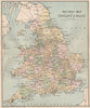 GREAT BRITAIN RAILWAYS. Railway map of England & Wales. PHILIP 1882 old