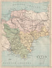 DEVONSHIRE. Antique county map. Railways canals. Constituencies. PHILIP 1882