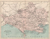 DORSET. Antique county map. Railways roads canals. PHILIP 1882 old